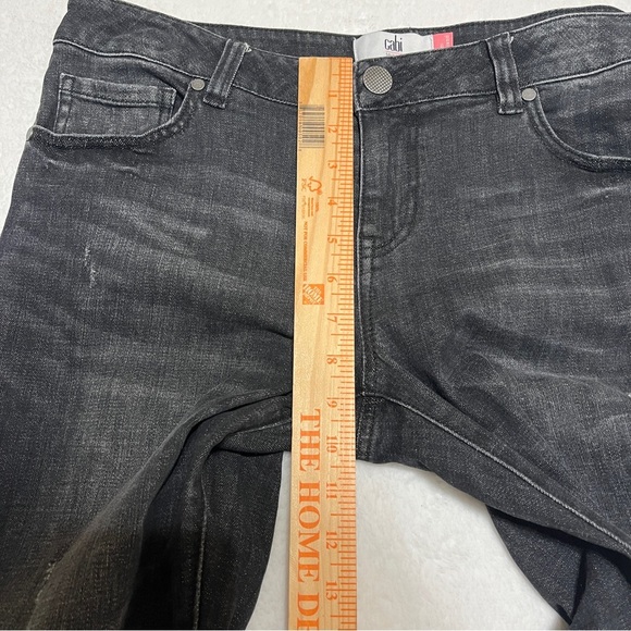 Cabi Women's Jeans Lightly Distressed Slim Boyfriend Washed Black Size 8 - Picture 12 of 13
